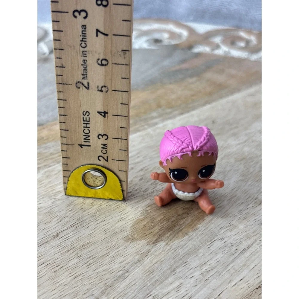 LOL Surprise Lil Sister Baby Doll Pink Braided Hair White Diaper 03 Figure MGA